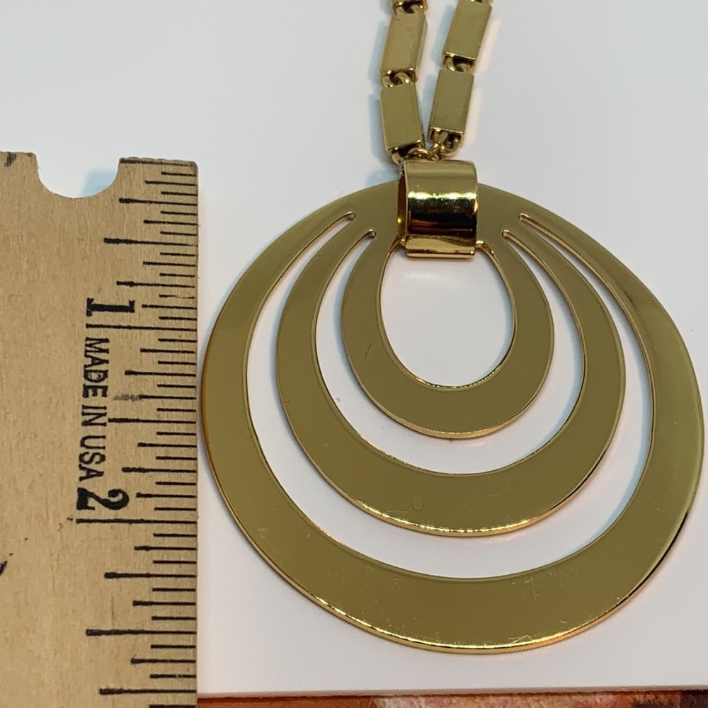 Monet 1970- s link tear drop necklace & pendant - Picture 7 of 8